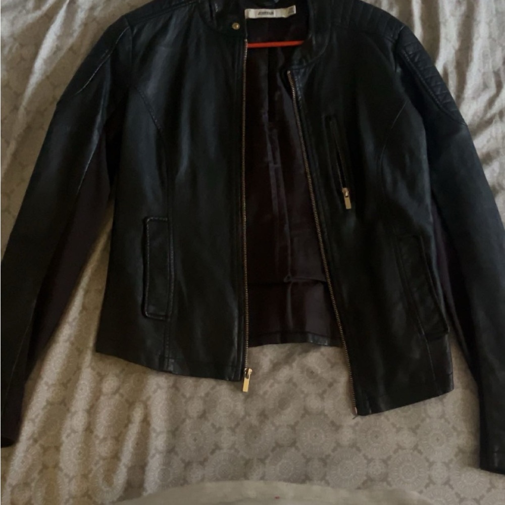 Cute Black Fall Leather Jacket - image 1